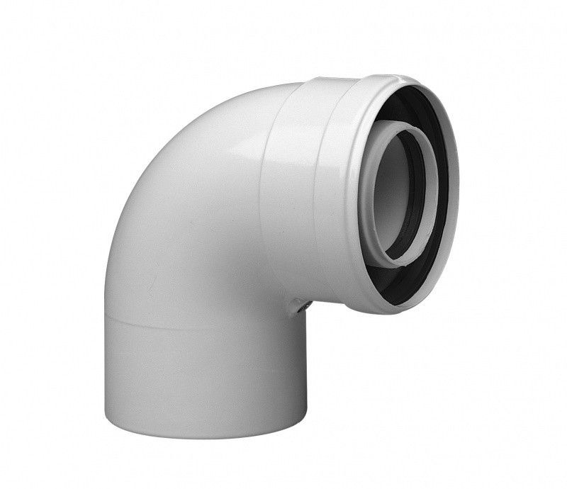 BAXI 714059713 Коаксиальный отвод полипропиленовый 87°, диам. 60/100 мм, HT