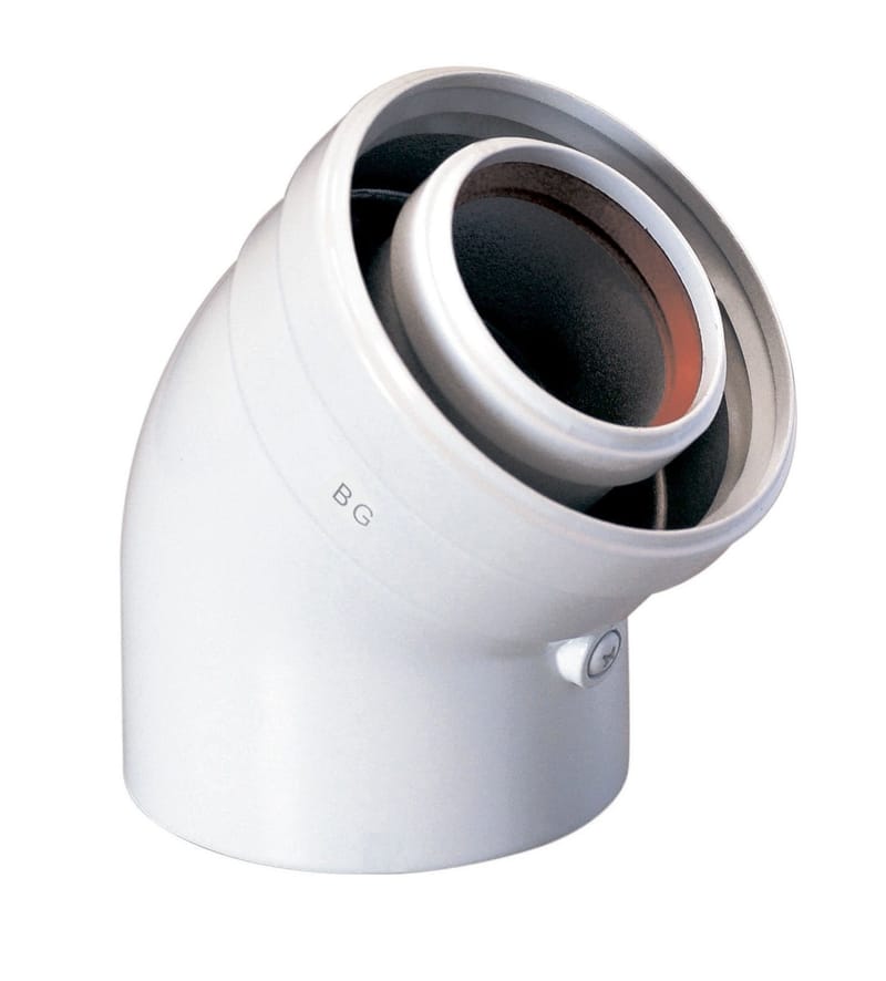 BAXI 714101610 Коаксиальный отвод 45°, диам. 60/100 мм