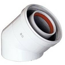 BAXI 714102310 Коаксиальный отвод 45°, диам. 60/100 мм, MAIN и ECO3 Compact